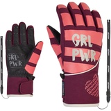 Ziener Mädchen LIWA Ski-Handschuhe/Wintersport | wasserdicht, Primaloft, modisch, Velvet red, 4