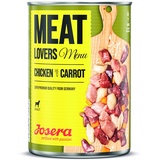 Josera Menu für Fleischliebhaber Huhn mit Nassfutter für Hunde, Juicy Chicken, Leckeres Rind & Schwein, 6 x 400 g