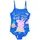 Peppa Pig Badeanzug Peppa Wutz Mädchen Badesache, Geschenk, Baden, Sommer, Schwimmen, Gr. 98-116 (DE/NL/SE/PL, Numerisch, 116, Regular, Blau) - 116