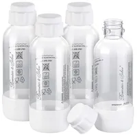 Rosenstein & Söhne Tafelwasser Sprudler: 4er-Set PET-Flaschen für Getränke-Sprudler WS-300.multi, 0,5 Liter (für Sodapatrone, Sodasprudler für Co2-Zylinder, Cocktail)