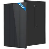 FIREFLY ENERGY 240 W Monokristallines Solarpanel Schwarz für Balkon, Garten, Wohnmobil, Boot, Anhänger