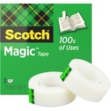 Scotch Magic Tape - 2 Rollen, 12 mm x 66 m - Unsichtbares Klebeband für allgemeine Zwecke zur Reparatur, Etikettierung und Versiegelung von Dokumenten