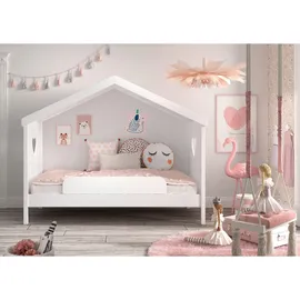 Vipack Hausbett Amori 90 x 200 cm Kiefer massiv weiß lackiert