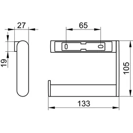 Keuco Toilettenpapierhalter Plan offene Form, verchromt