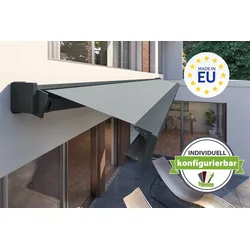 empasa Kubische Vollkassettenmarkise - Maßanfertigung Made in EU - Praktischer Produktkonfigurator - Elektrisch mit Fernbedienung - Top Qualität - Windwächter - Markise Terrassenüberdachung Sonnenschutz Terrasse Balkon Balkonmarkise Kassettenmarkise