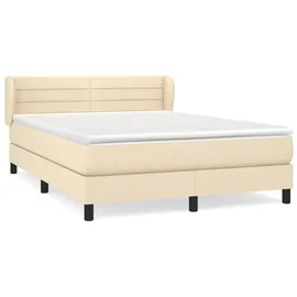 vidaXL Boxspringbett 140 x 200 cm Creme