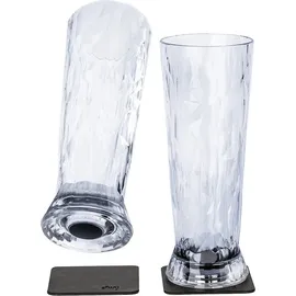 silwy Magnet-Kunststoffgläser BIER 2er-Set Hightech transparent