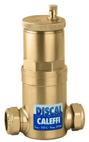 Caleffi Discal Mikroblasenabscheider 551002 22mm, Messing-Gehäuse, Klemmverschraubung