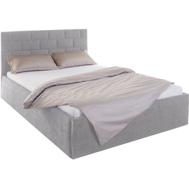 Westfalia Schlafkomfort Polsterbett, inkl. Bettkasten bei Ausführung mit Matratze, grau , 86902813-0 Microvelours