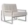s-style möbel Loungesessel Tampa Bouclé 84 x 81 x 89 cm Beige/Silber