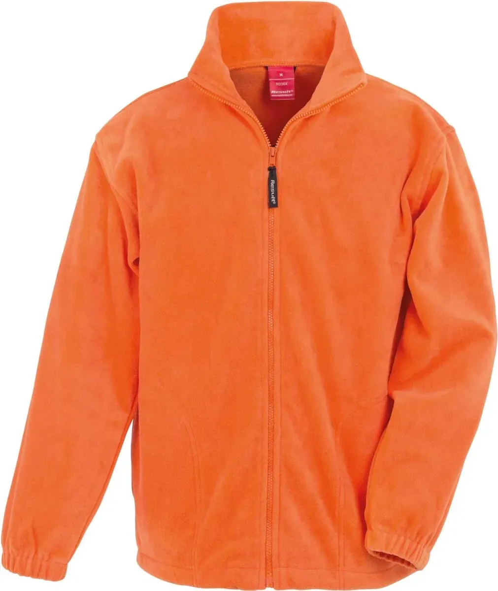 Result Herren Schwere Fleece Jacke Sweatjacke R036X orange L