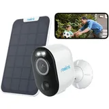 REOLINK - 2K 4MP Überwachungskamera mit 2,4/5GHz wlan, Personen-/Autoerkennung, Akku-/Solarbetrieb, Farbige Nachtsicht, + Solarpanel