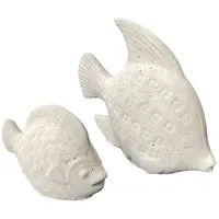 ZGM Betonfigur FISCHPAAR - handgefertigte Dekoration für Garten und