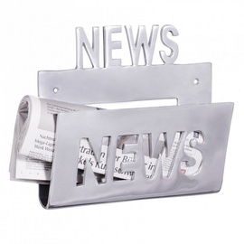 KADIMA DESIGN Aluminium Zeitungshalter "News", stilvolles Wandelement, 30x27 cm, großes Ablagefach, optisch ansprechend und praktisch