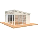 Palmako Pavillon Nova, inkl. Front- und Seitenverglasung, ca. B517/H288/T397 cm, natur,