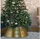 Marrakesch Orient & Mediterran Interior Weihnachtsbaumdecke Skandinavischer Weihnachtsbaum Kragen Andine aus Metall gold 60 cm (1-tlg), Handarbeit goldfarben