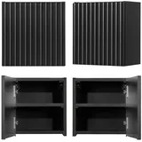 [en.casa] Hängeschrank Skelbolu 30x30x19 cm Schwarz [en.casa]