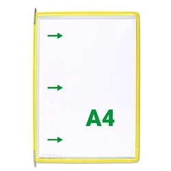 20 tarifold Sichttafeln DIN A4 gelb, Öffnung seitlich