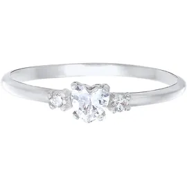 Elli Ring 925 Sterling Silber Herz in Weiß | Gr.: 52