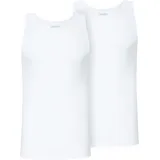 jockey® Unterhemd "Cotton+", 2er-Pack, Uni, für Herren, 100 WHITE, XL
