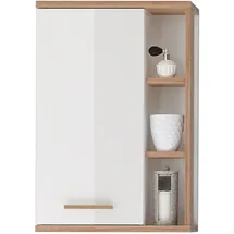 Pelipal Bad-Hängeschrank Quickset 923 Weiß Glanz-Riviera Eiche 50,5 cm