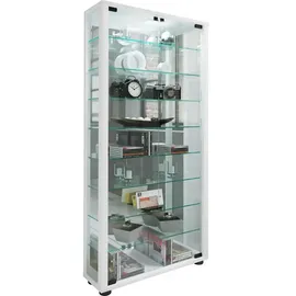 VCM Vitrine Lumo 59 x 18 x 114,8 cm Weiß