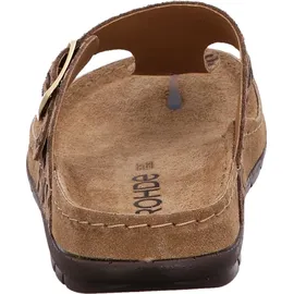 ROHDE Damen Pantolette Leder Zehentrenner mit Leopardenmuster Rodigo-D 5891, Größe:40 EU, Farbe:Beige - 40