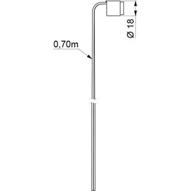 Delabie Sensor f. BINOPTIC u. TEMPOMATIC 2 mit Kabel L 0,7m