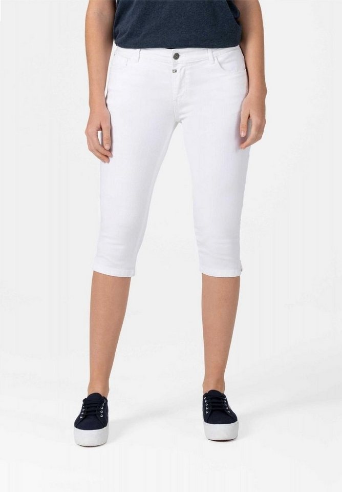 TIMEZONE Caprihose Capri Denim Jeans Shorts Kurze Bermuda Tight AleenaTZ 3/4 5548 in Weiß blau|weiß 33WARIZONAS