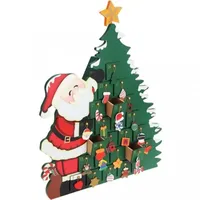 DEUBA Adventskalender zum Befüllen 24 Türchen wiederverwendbar Bunt Bemalt