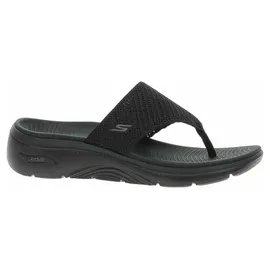 SKECHERS Damen Go Walk Arch Fit 2.0 Sandal Carrie, Black Textile, 38 EU