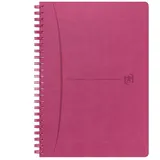 Hamelin Oxford Spiralbuch Signature A5, 5mm kariert, mit flexiblem Cover, 80 Blatt, Optik Paper®, SCRIBZEE® kompatibel, fuchsia