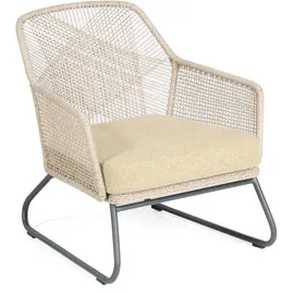 SonnenPartner - Loungesessel Couture Aluminium Mit Polyrope White-shell Relaxsessel Garten-sessel