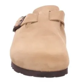 ROHDE "ALBA", Damen, Gr. 39, beige, Veloursleder, used, Schuhe, Schlappen, Hausschuh mit leichter Laufsohle in Weite G