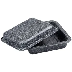 CHG Kombi Set Auflaufform Bräter QUADRO Granito 2teilig antihaftbeschichtet