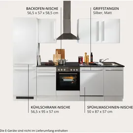 BASIC by Balculina Küchenzeile Jazz 280 cm weiß
