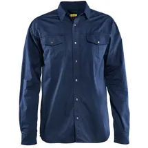 Blåkläder Langarmhemd Baumwollhemd Blau XXL