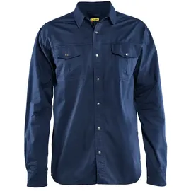 Blåkläder Langarmhemd Baumwollhemd Blau XXL