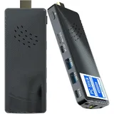 HEIGAOLAPC Mini PC Stick Win 11 Pro, Fanless Mini Computer, Celeron J4125 8GB 256GB eMMC 2.7 GHz, USB-C, USB3.0 X 2, RJ45 Gigabit Ethernet 4K 60Hz, WiFi BT 5.2 HDMI 2.0 für Geschäft Zuhause Büro