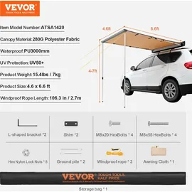 Vevor Vorzelt 1,4 x 2,01 m Grau