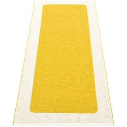 pappelina Ilda Outdoor-Teppich - mustard / vanilla 70 x 180cm