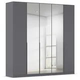 Rauch Drehtürenschrank Alabama 226 x 229 x 54 cm Grau metallic/Schwarz