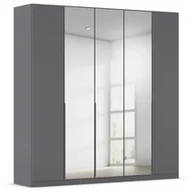Rauch Drehtürenschrank Alabama 226 x 229 x 54 cm Grau metallic/Schwarz