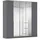 Rauch Drehtürenschrank Alabama 226 x 229 x 54 cm Grau metallic/Schwarz