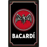 Nostalgic-Art Blechschild 40 x 60 cm - Bacardi - Logo Black