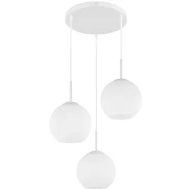 GLOBO Hängeleuchte 3-flg. 120 cm rund/Weiß/Metall