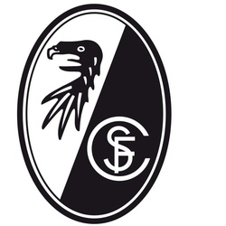 Wandtattoo WALL-ART „Fußball SC Freiburg Logo“ Wandtattoos Gr. B/H/T: 77 cm x 110 cm x 0,1 cm, bunt Wandtattoos Wandsticker