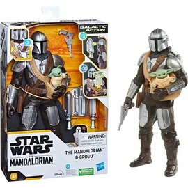 Hasbro Star Wars Galactic Action The Mandalorian & Grogu Figuren, interaktiv, elektronisch, Maßstab 30 cm, für Kinder ab 4