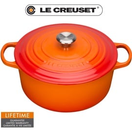 Le Creuset Signature Bräter 22 cm rund hoch ofenrot