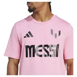 adidas Messi Name and Number Graphic T-Shirt Easy Pink M